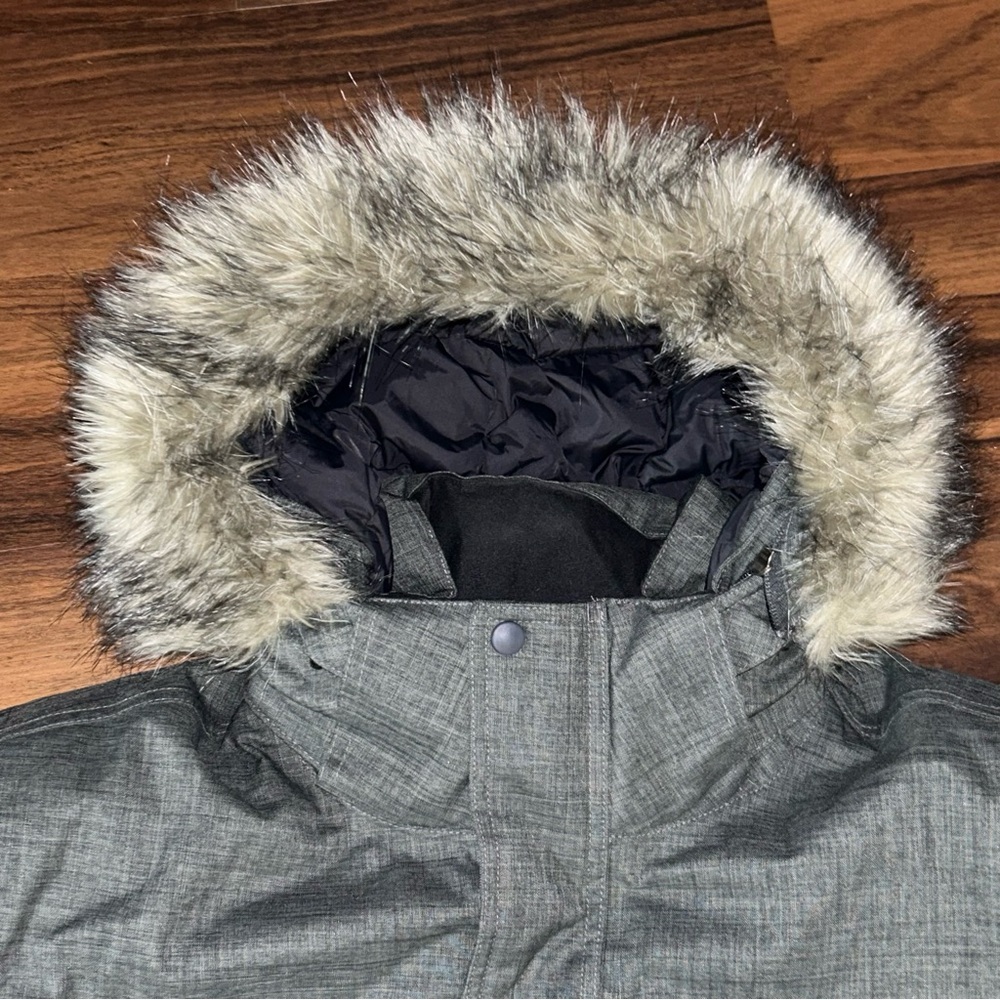 LL Bean Mens Baxter State Hooded Parka Coat Down Jacket Size XXL Reg Charcoal - Picture 13 of 16